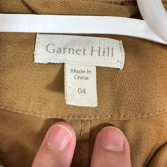Garnet Hill Organic Cotton Cargo Jacket Utility Tan 4 - Picture 4 of 8